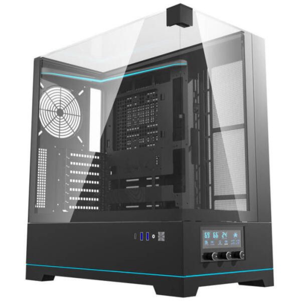 Darkflash DY450 számítógépház ventilátorok nélkül (fekete) (DY450 BLACK)
